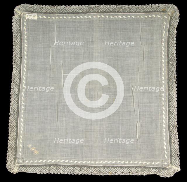 Handkerchief, American, 1840-60. Creator: Unknown.