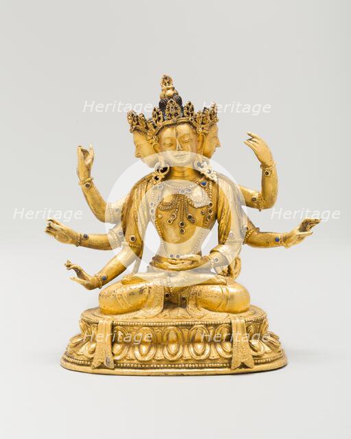 Deity from a Set of Five Pancharaksha Goddesses, Qing dynasty (1644-1911), 19th century. Creator: Unknown.