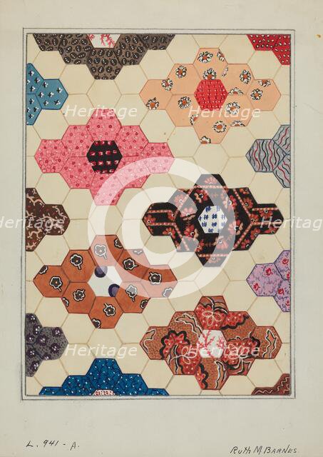 Quilt (1 Section), c. 1936. Creator: Ruth M Barnes.
