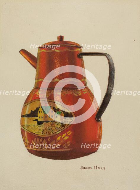 Toleware Teapot, c. 1941. Creator: John Hall.