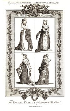 The Royal Family of George III, Published by Alexander Hogg Januay 18th 1794.Plate 2. Artist: Unknown.