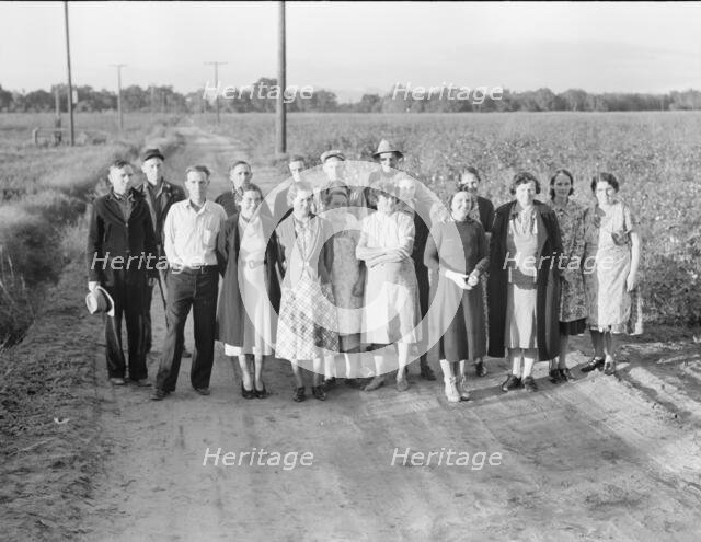 Ten families established by the FSA on the... Tulare County, CA, 1938. Creator: Dorothea Lange.