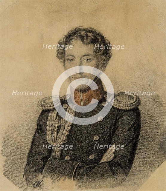 Portrait of Alexander Ivanovich Dmitriev-Mamonov (1787-1836), Early 1820s. Creator: Hampeln, Carl, von (1794-after 1880).