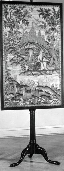 Pole Screen, England, 18th century. Creator: Unknown.