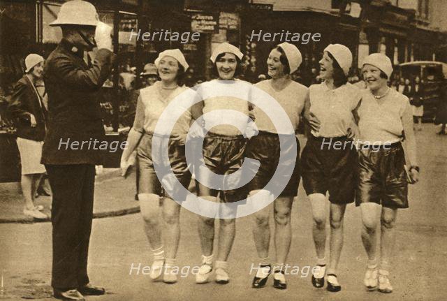 Women wearing shorts, 1930, (1933). Creator: Unknown.