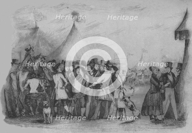 'Pilgrims of Hampton Races', c1839.  Artist: Pierce Egan the Elder.