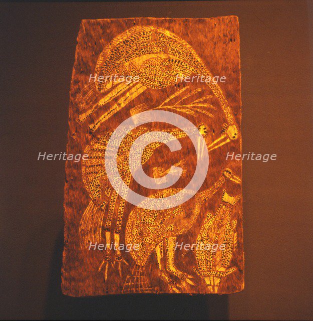 Aboriginal bark painting Artist: Unknown.