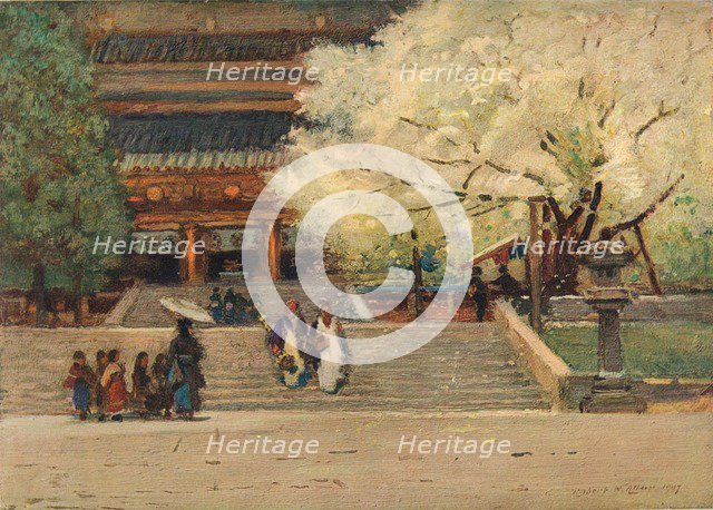'Temple at Nikko, Japan', c1908. Artist: Robert Weir Allan.