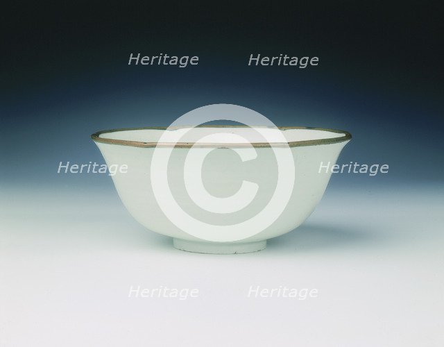 Qingbai bowl with pomegranate design, Yuan dynasty, China, early 14th century. Artist: Unknown