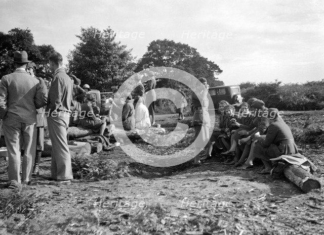 First Aid Nursing Yeomanry (FANY) trial or rally, 1931.   Artist: Bill Brunell.