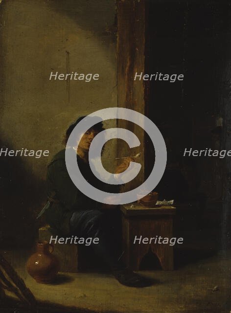 Man Smoking his Pipe, 1630-1690. Creator: David Teniers II.