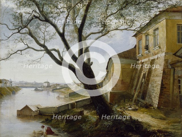 Over the Yauza River in Moscow, 1860. Artist: Popov, Alexander Pavlovich (1835-after 1889)