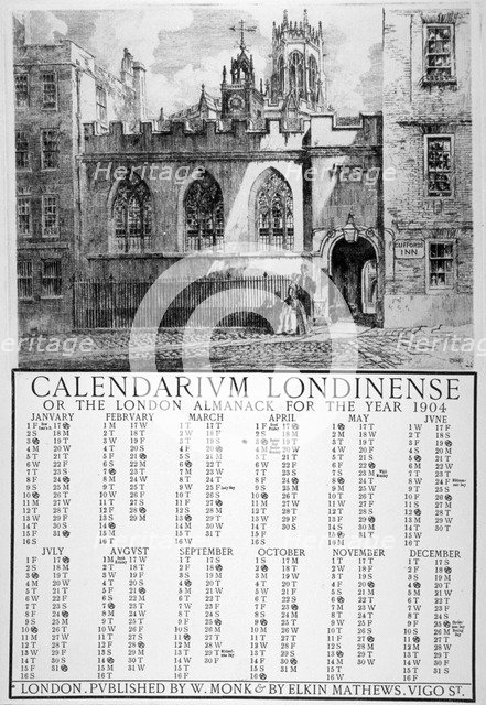 Clifford's Inn, London, 1903. Artist: William Monk