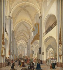 The Interior of Roskilde Cathedral, 1824. Creator: Ditlev Martens.