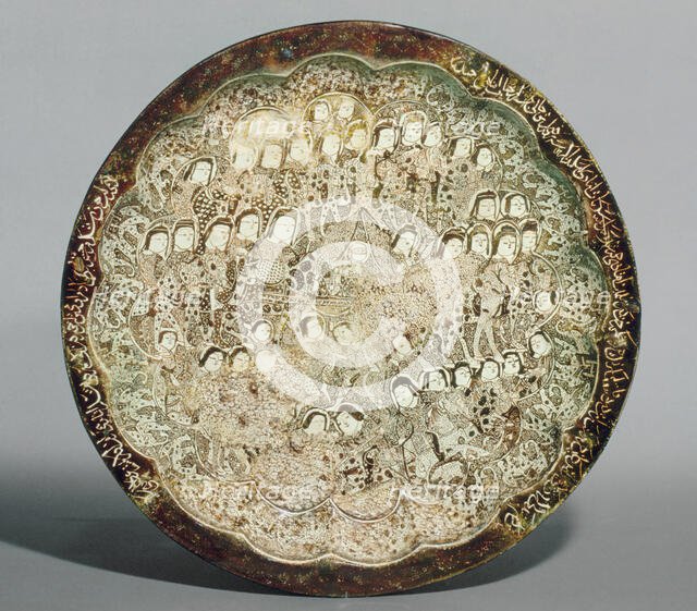 Dish depicting a Wedding Procession, Iran, first quarter 13th century. Creator: Unknown.