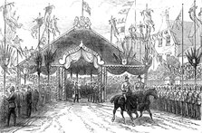 The Royal Visit to Swansea: reception-pavilion, Walter-Road, 1881. Creator: Unknown.