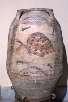Coptic jar with fish, Egypt, c6th-8th century. Artist: Unknown.