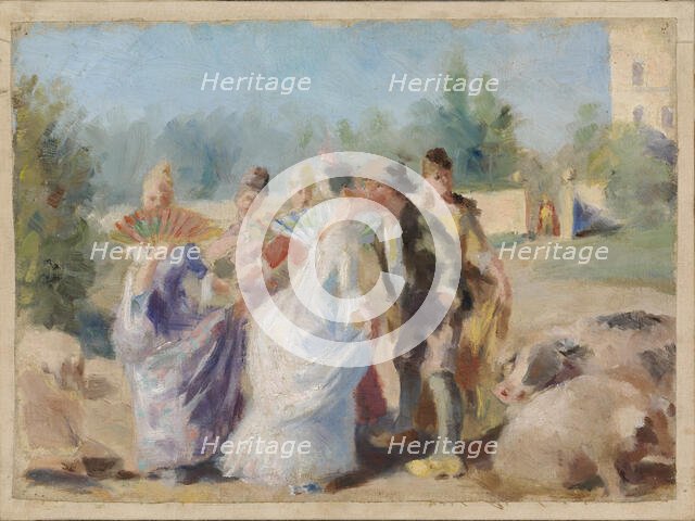 The Princess and the Swineherd, 1890. Creator: Magnus Enckell.