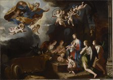 L'Adoration des anges (The Adoration of the Christ Child), 1635. Creator: Stella, Jacques (1596-1657).