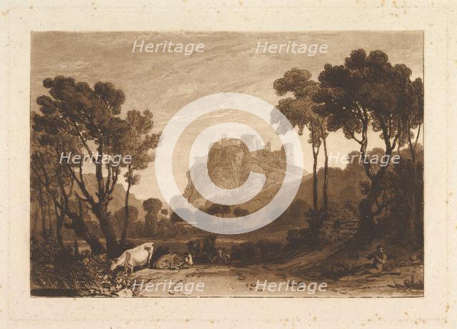 The Castle above the Meadows (Liber Studiorum, part II, plate 8), 1808. Creator: JMW Turner.