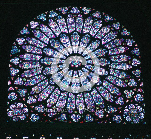 Rose window in Notre Dame, 14th century. Artist: Unknown