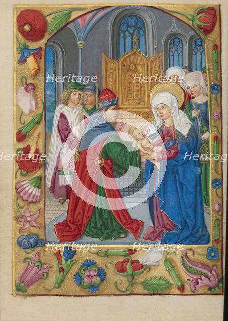 The Presentation in the Temple; Book of Hours, early 16th century. Creator: Unknown.