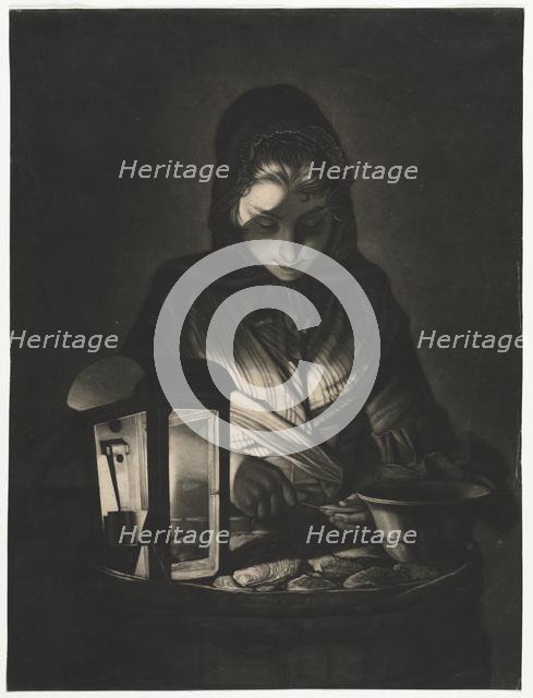 The Oyster Woman, 1769. Creator: Philip Dawe (British).