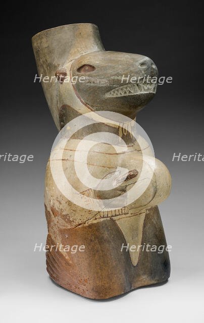 Vessel in the Form of a Seal Impersonator Playing a Drum, 100 B.C./A.D. 500. Creator: Unknown.