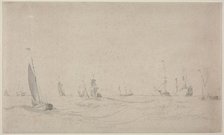 Shipping on a Rough Sea, 1665?. Creator: Willem van de Velde (Dutch, c. 1611-1693).