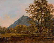 A Farmhouse in the Bavarian Alps, About 1825. Creator: Johann Georg von Dillis.