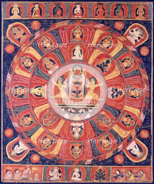 Mandala of Surya, the Sun God, 16th century. Creator: Unknown.