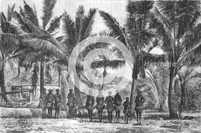 'Fishing -Village, in grove of Coconut Trees; Some Account of New Caledonia', 1875.    Creator: Unknown.