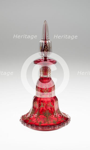 Scent Bottle, Bohemia, Mid to late 19th century. Creator: Bohemia Glass.