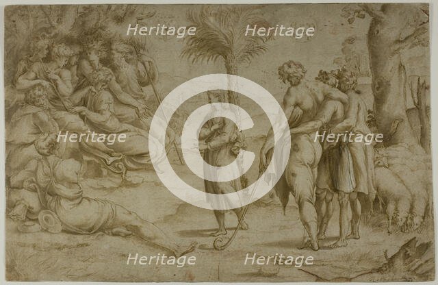 Joseph Explaining His Dreams to His Brothers, n.d. Creator: Nicolas Beatrizet.