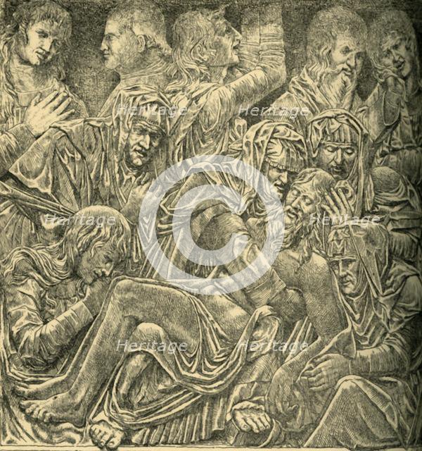 Lamentation over the dead Christ, marble panel, c1470-1475, (1881). Creator: J. I. Williamson.