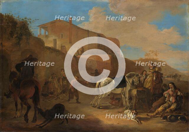 The hunting party, 1649. Creator: Dirck Stoop.