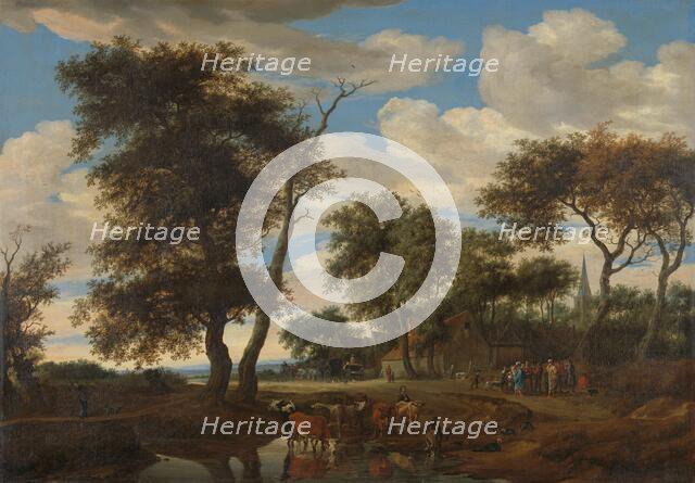 View of a village, 1663. Creator: Salomon Ruysdael.