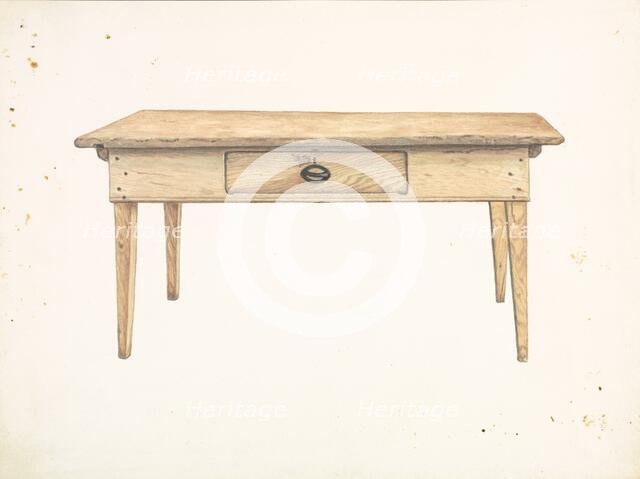 Baker's Table, c. 1937. Creator: Earl Butlin.