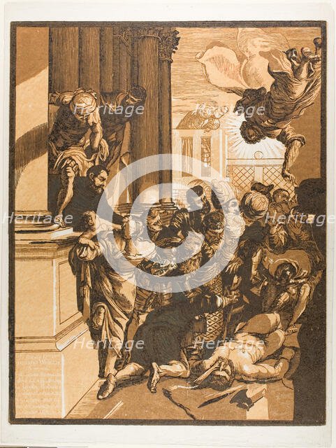 Saint Mark Saving a Slave from Torture, from Opera Selectiora, 1745. Creator: John Baptist Jackson.