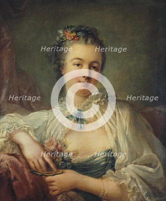 Portrait thought to be Jeanne-Elisabeth-Victoire Deshays, wife of the artist, c1760-1763. Creator: Jean-Baptiste Deshays.
