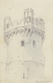 Eagle Tower in Rudesheim, 1838. Creator: Carl Theodor Reiffenstein.