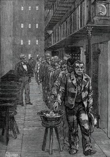 American Prison Life, Blackwell's Island, New York: Dinner-Time, 1876. Creator: Unknown.