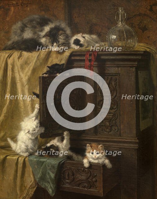 Misbehaving, 1897. Creator: Henriette Ronner.