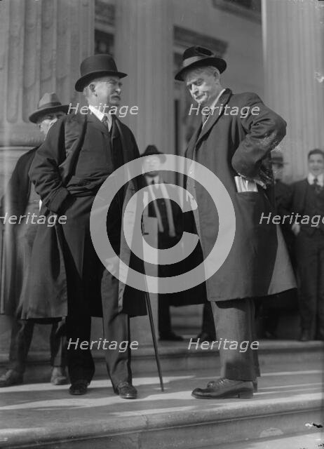 Frank Buchanan, Rep. from Illinois, Right, with Thomas W. Lawson; Leak Hearings, 1917 or 1918. Creator: Harris & Ewing.