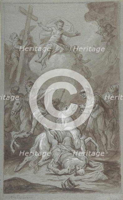 The Conversion of St. Paul (recto); The Execution of the Prisoner (verso), 18th-early 19th century. Creator: Dominik Kindermann.
