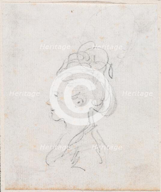 Young Woman's Head in Profile, probably c. 1754/1765. Creator: Hubert Robert.
