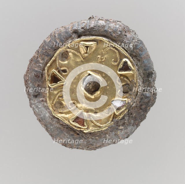Disk Brooch, Frankish, ca. 550-650. Creator: Unknown.