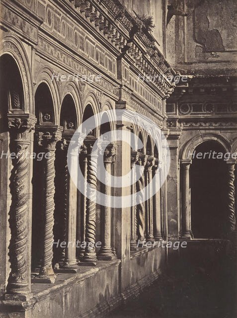 Cloisters of St. Paul's, the Basilica, Outside the Walls of Rome, by 1858. Creator: Robert MacPherson.