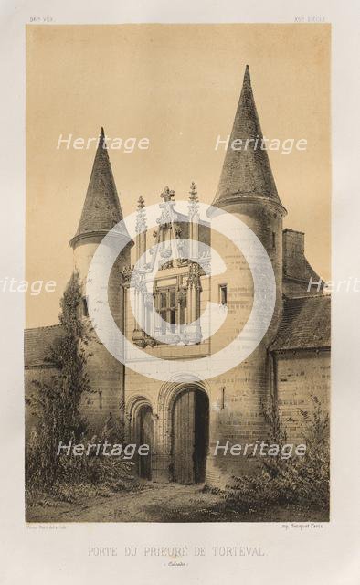 ...Pl. 96, Porte du Prieuré de Torteval (Calvados), 1860. Creator: Victor Petit (French, 1817-1874).