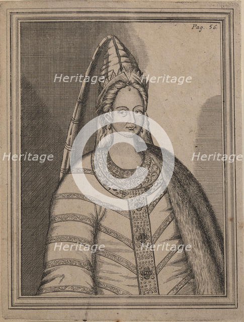 Tsarina Irina Godunova (1557-1603), the wife of Tsar Feodor I of Russia. Creator: Anonymous.